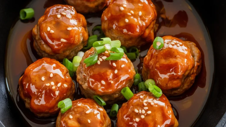 Sticky Honey Garlic Meatballs