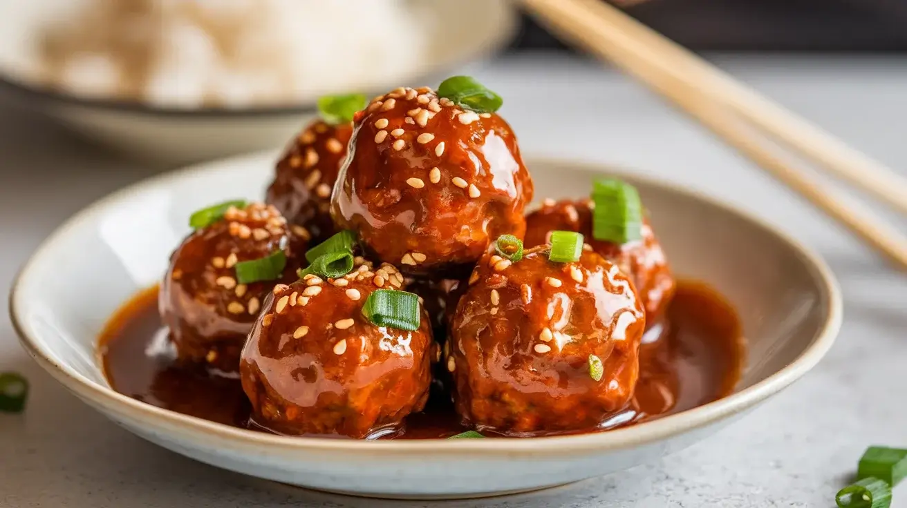 Sticky Sweet Chili Garlic Meatballs