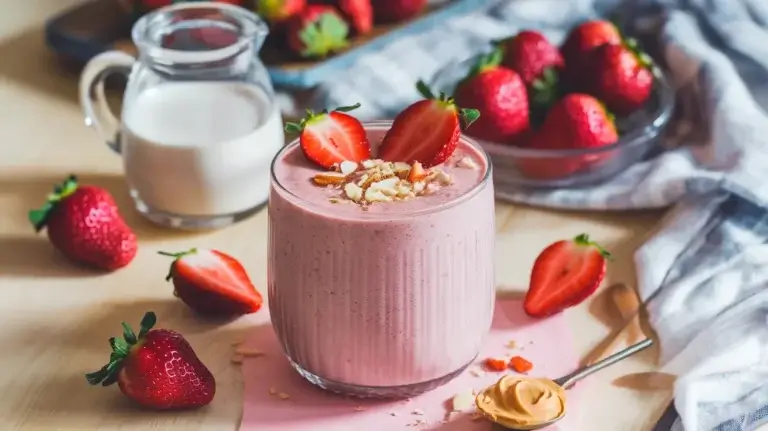 Strawberry Banana Oat Smoothie