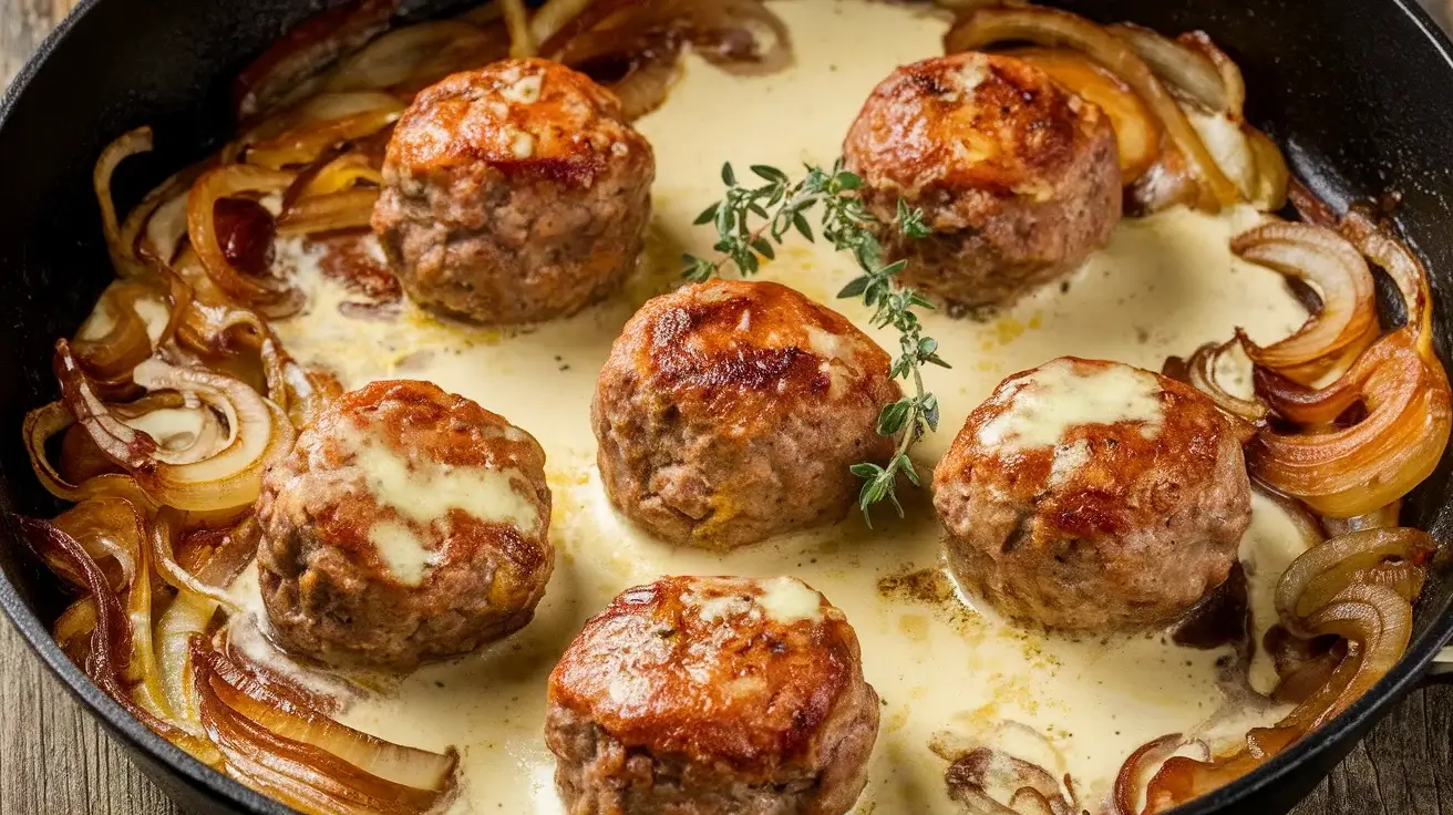 creamy french onion meatball