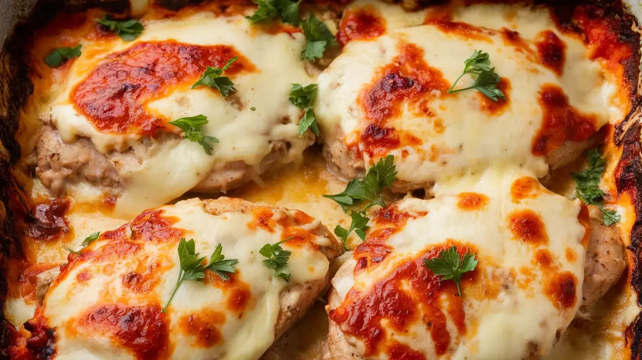Cheesy Cream Cheese Chicken Bake with Mozzarella Topping