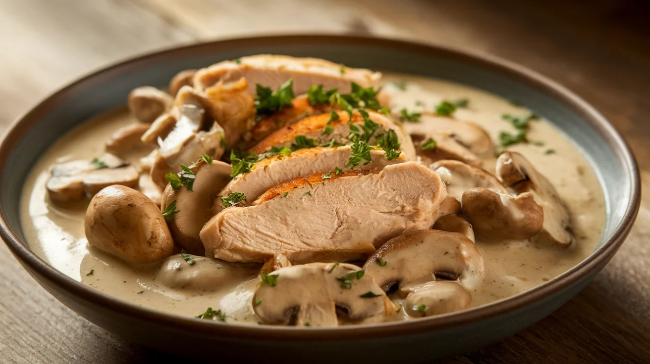 Comfort-Style Chicken Stroganoff with Extra Creamy Mushroom Sauce
