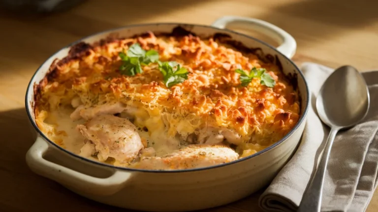 Cozy Creamy Chicken Casserole with Crispy Topping