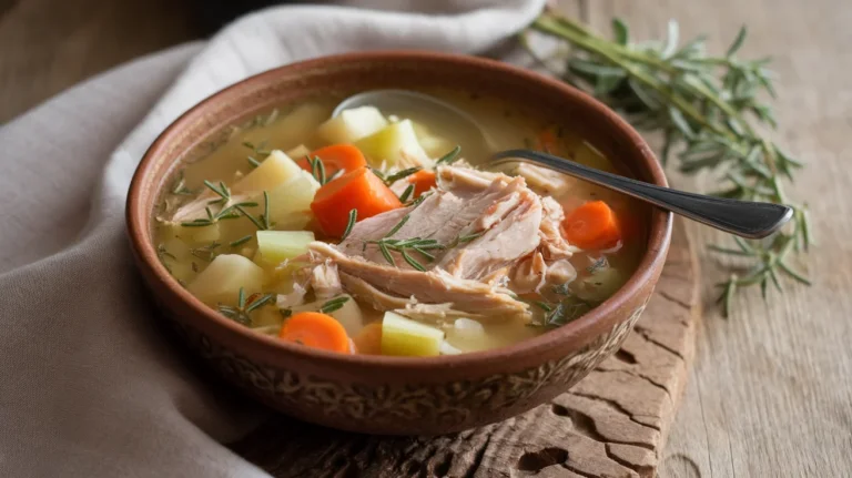 Cozy Slow Cooker Turkey & Herb Comfort Soup
