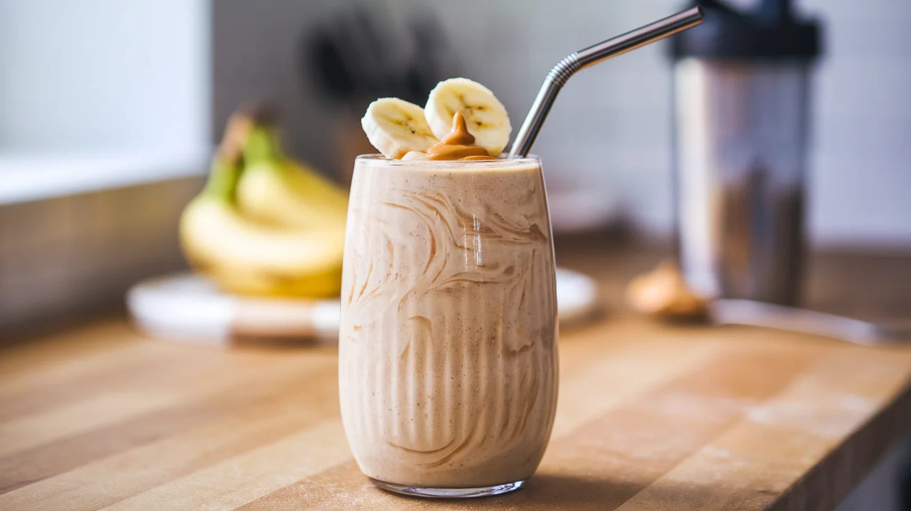 Creamy Banana Peanut Butter Protein Smoothie for Muscle Fuel