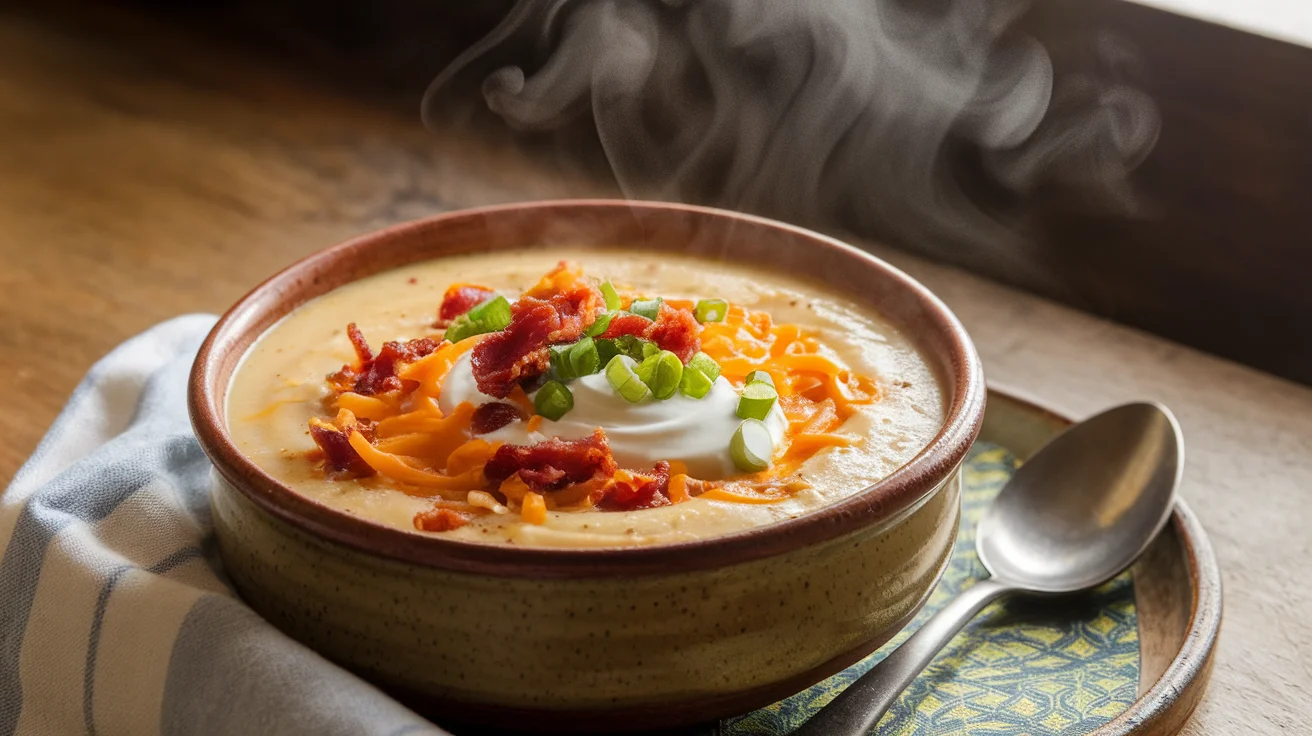 Creamy Slow Cooker Loaded Potato Soup