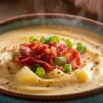 Crockpot Creamy Potato Soup with Bacon and Cream Cheese