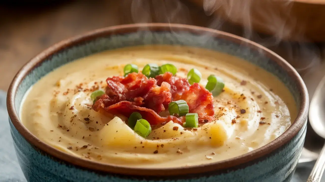 Crockpot Creamy Potato Soup with Bacon and Cream Cheese