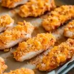 Crunchy Parmesan Oven-Baked Chicken Fingers