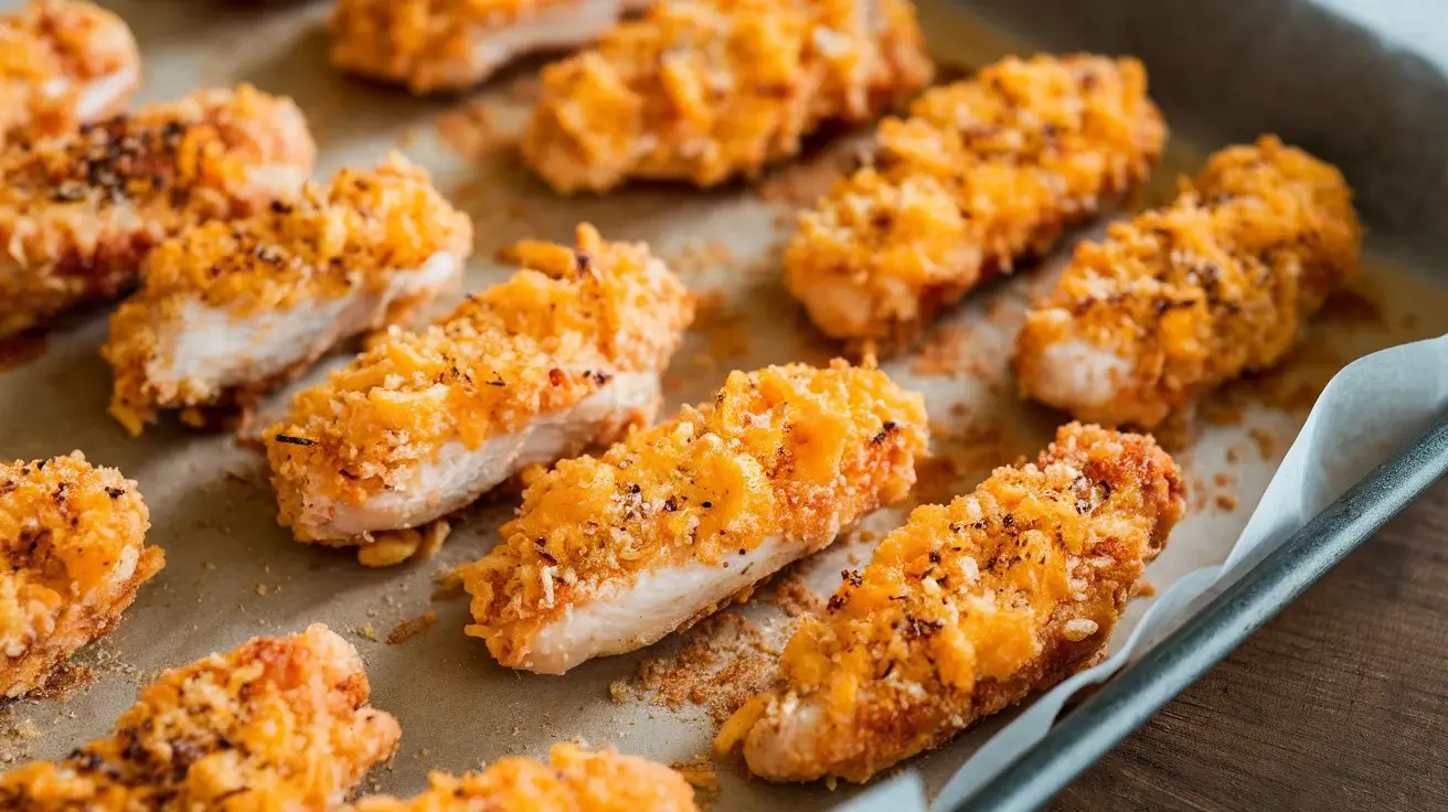 Crunchy Parmesan Oven-Baked Chicken Fingers