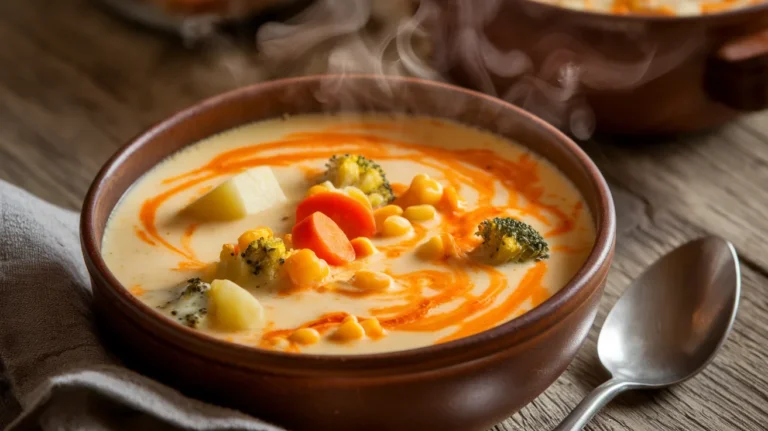Easy Crockpot Cheese Lover’s Vegetable Soup