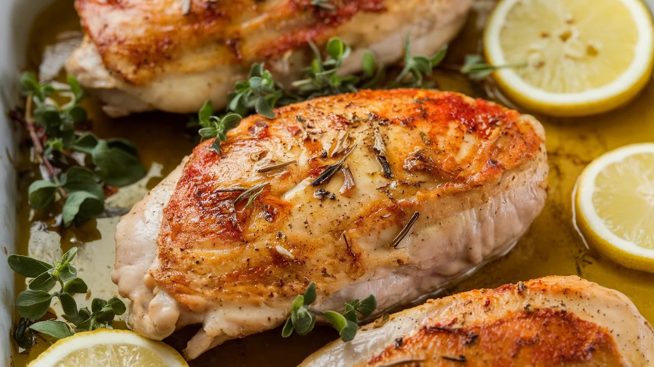 Easy Oven-Baked Chicken Breast that stays tender and juicy