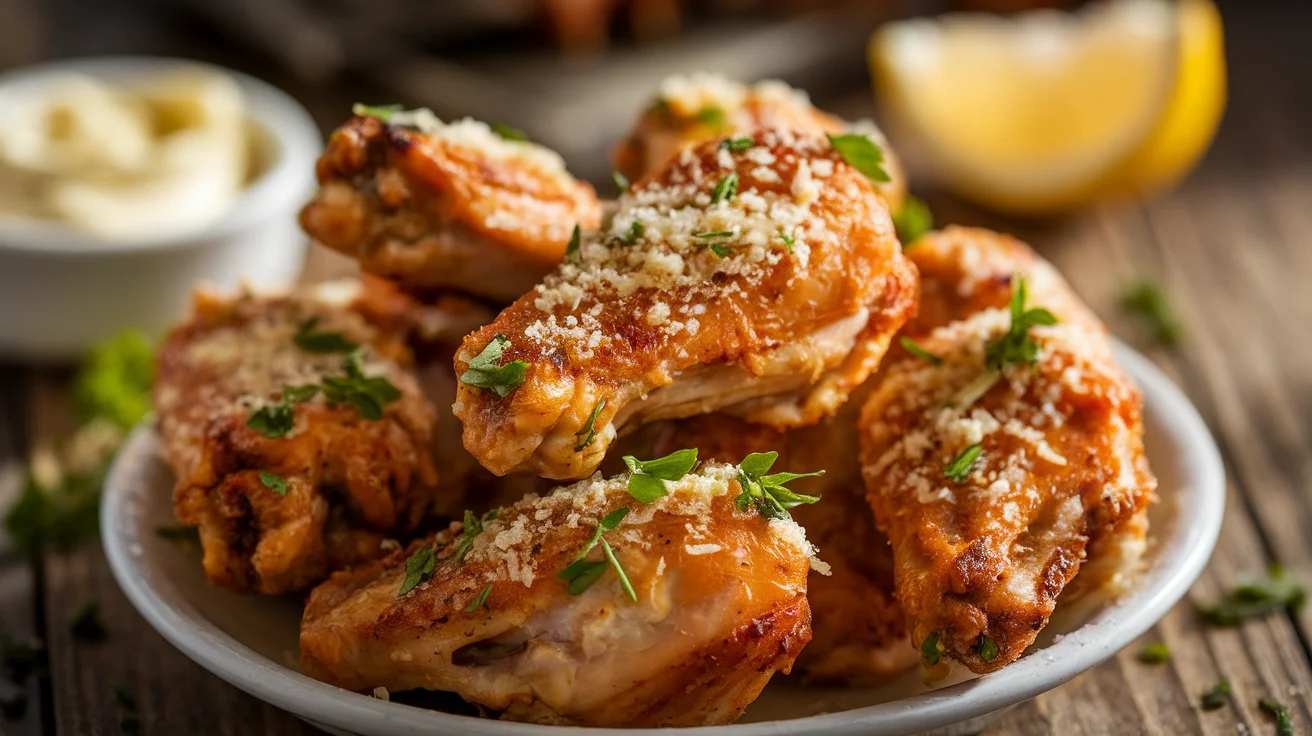 Herb-Infused Garlic Parmesan Baked Chicken Wings