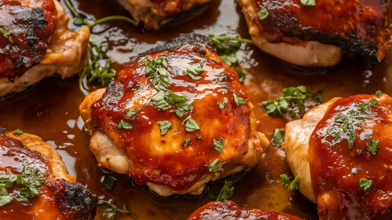 Juicy Oven-Baked BBQ Chicken Thighs with Caramelized Sauce
