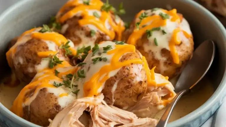Slow Cooker Cheesy Ranch Chicken with Tender Potatoes