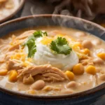Slow Cooker White Chicken Chili with Cream Cheese and Corn