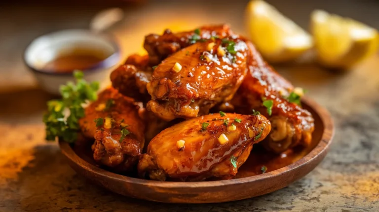 Sticky Honey Garlic Oven-Roasted Chicken Wings