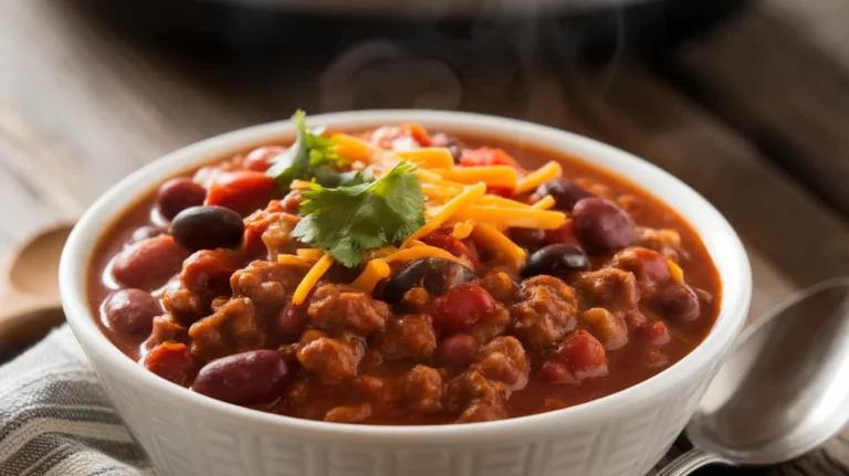 Thick & Hearty Slow Cooker Beef Chili with Beans