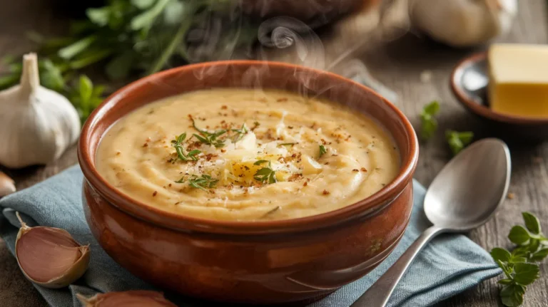 Ultra-Cozy Crockpot Potato Soup with Garlic Butter & Herbs