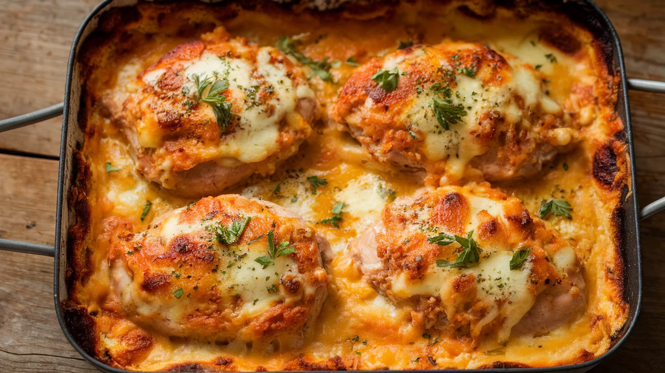 Ultra-Creamy Garlic Parmesan Chicken Bake