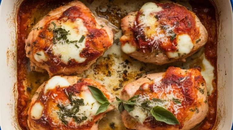 Weeknight Italian-Style Baked Chicken with Cheese and Herbs