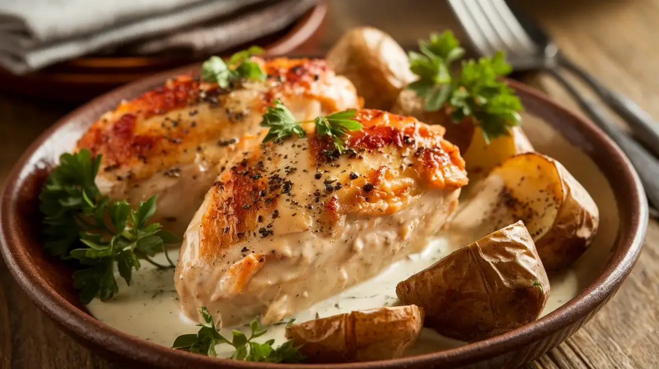 Creamy Butter Ranch Chicken with Roasted Potatoes