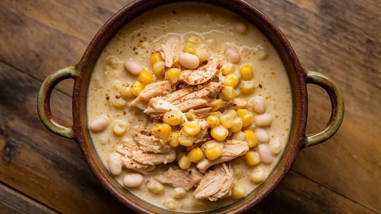 Creamy Mexican Street Corn White Chicken Chili