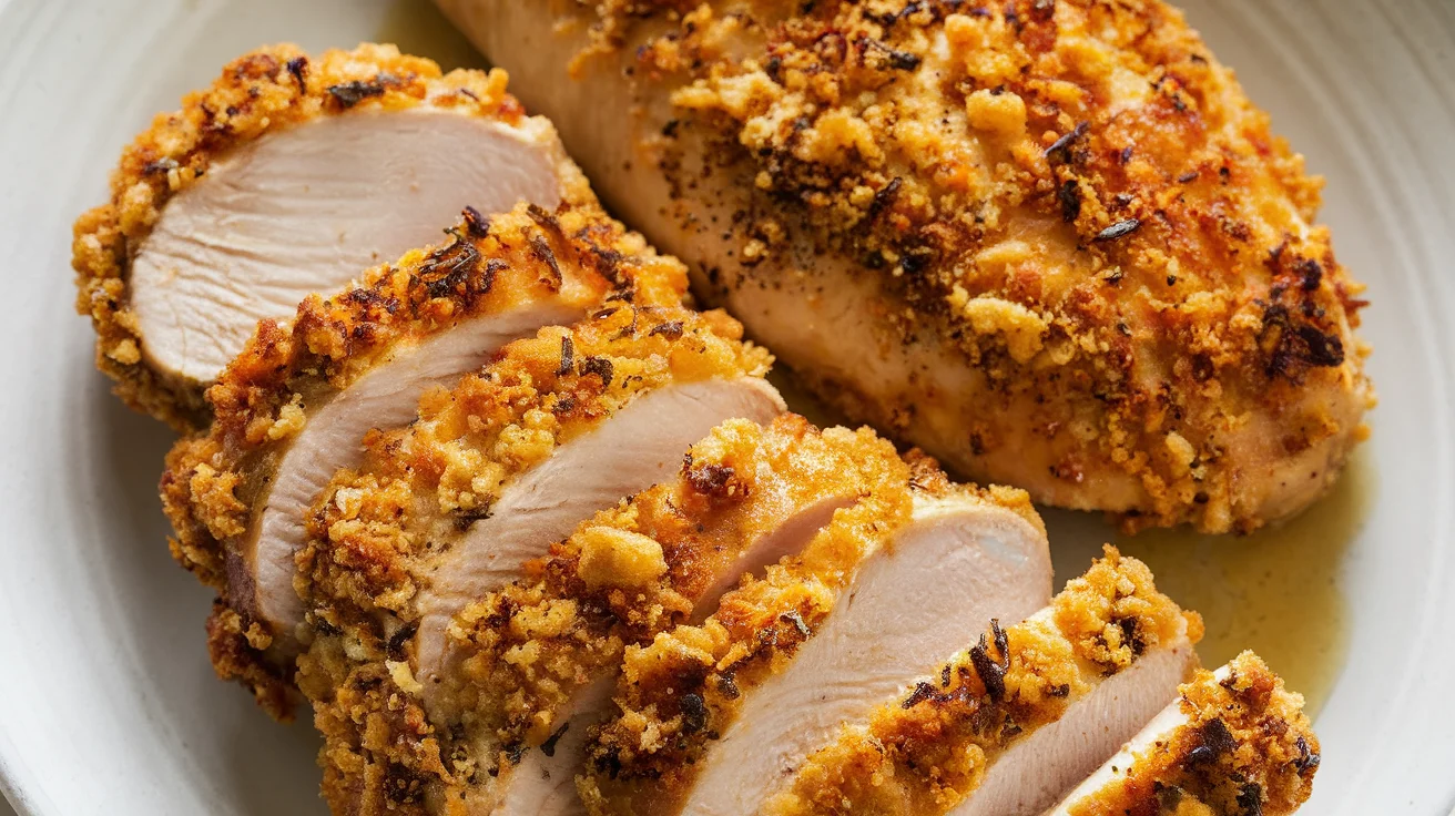 Crispy-Edged Oven Chicken Breasts with Parmesan Crust