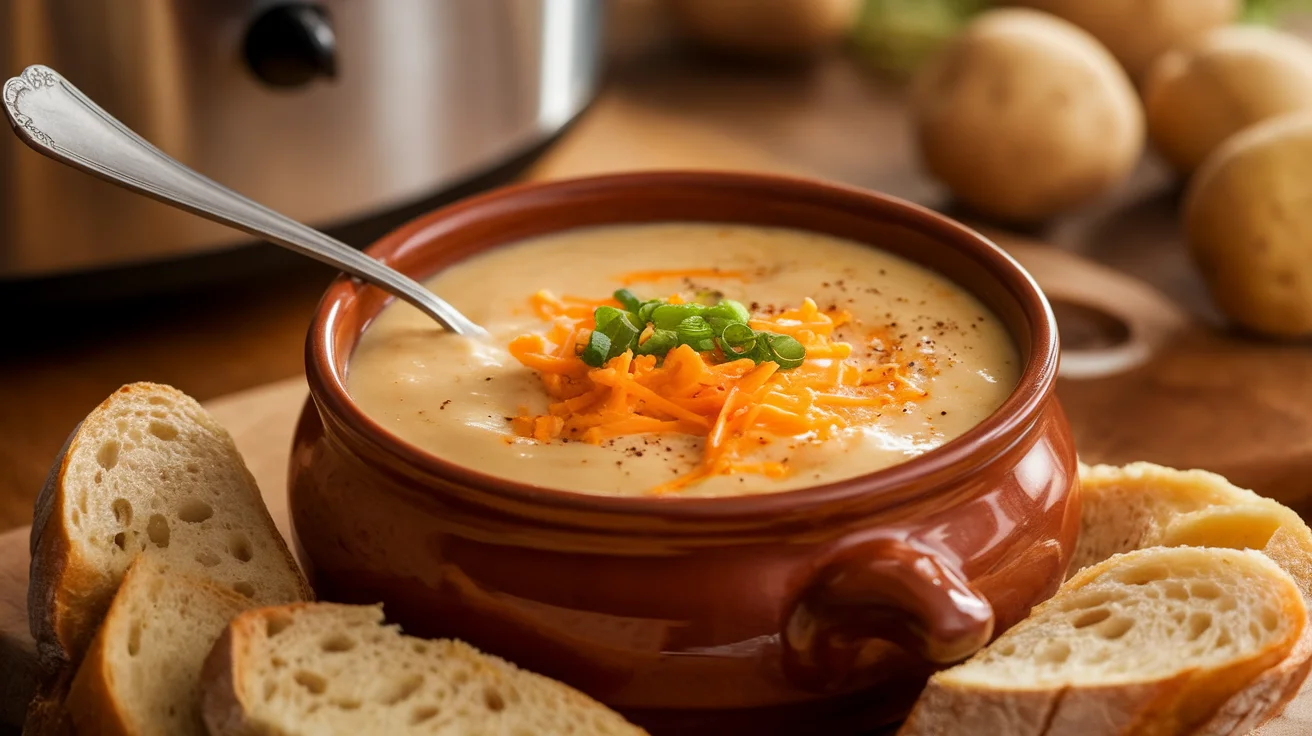 Easy Crock Pot Cheesy Potato Soup for Cozy Weeknights