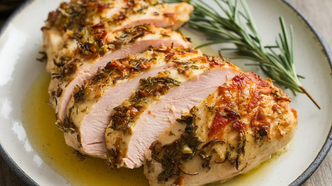 Easy Garlic Herb Baked Chicken Breast