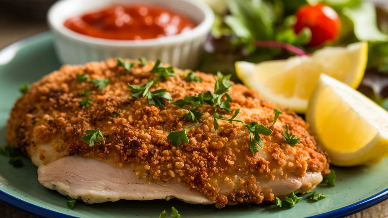 Extra Crispy Oven-Baked Chicken Cutlets with Italian Herbs