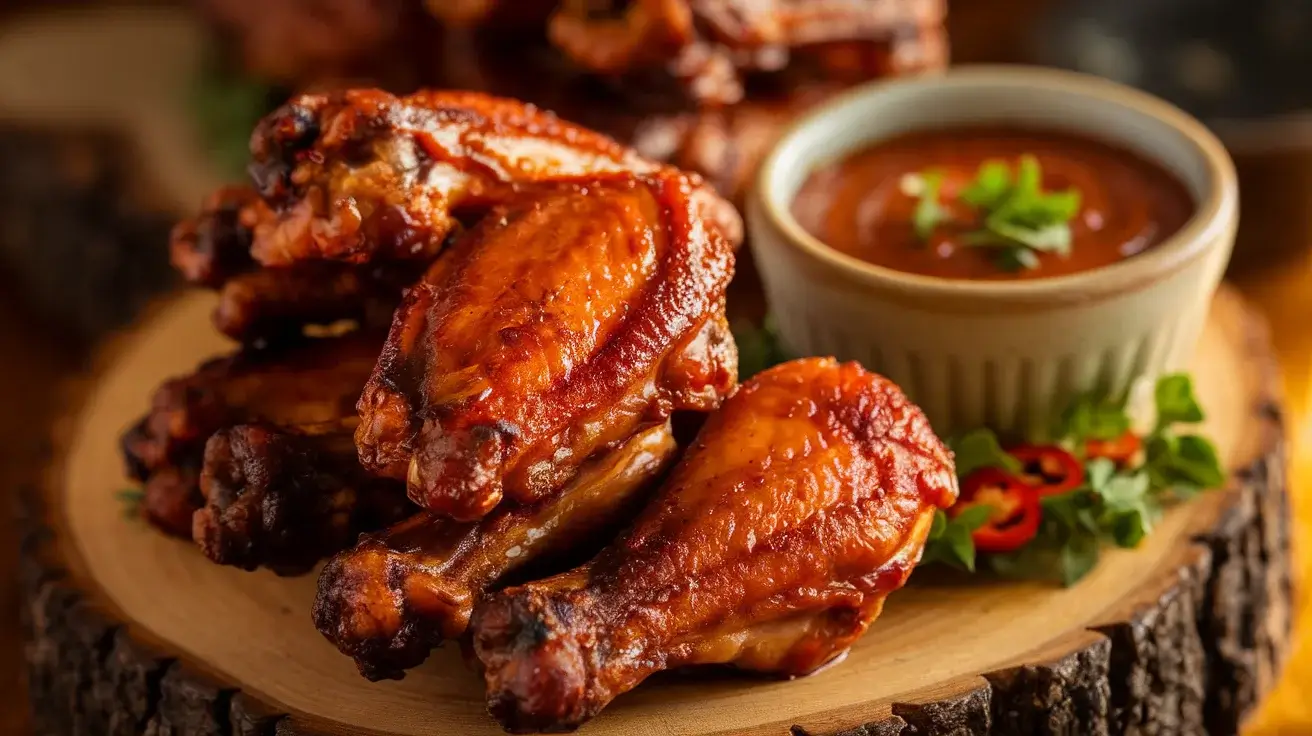 Extra Crispy Smoked Chicken Wings with Homemade Sauce