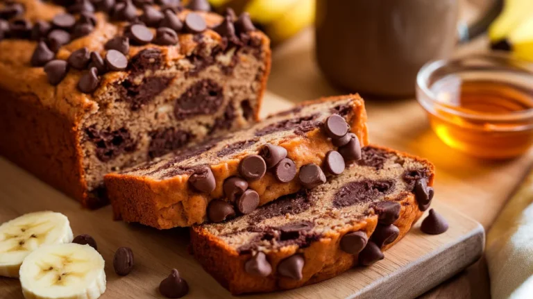 Healthy Chocolate Chip Protein Banana Loaf