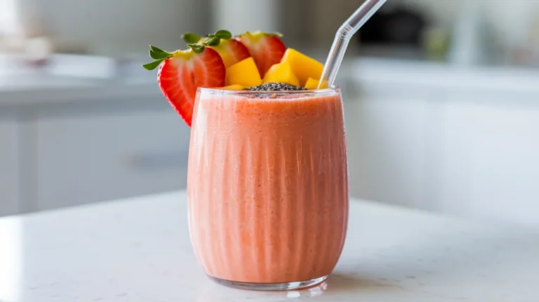 High-Protein Strawberry Mango Fat-Burning Smoothie