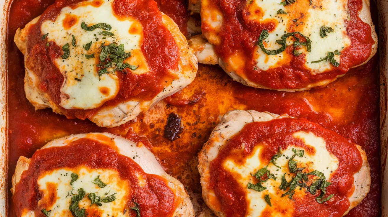 One-Pan Italian-Style Baked Chicken with Marinara & Cheese