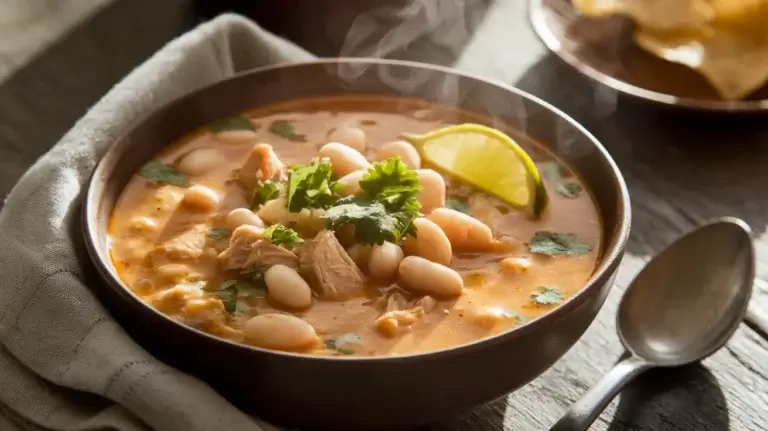 One-Pot Creamy Chicken and White Bean Chili Soup