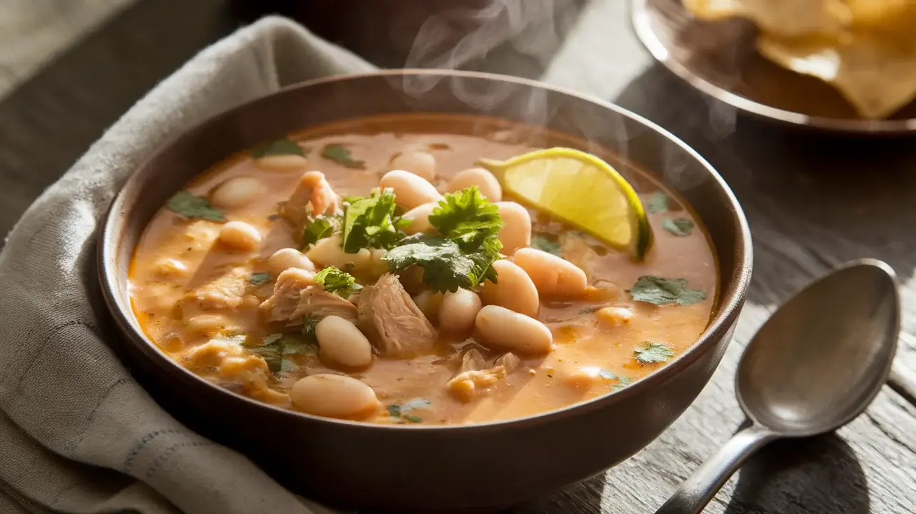 One-Pot Creamy Chicken and White Bean Chili Soup