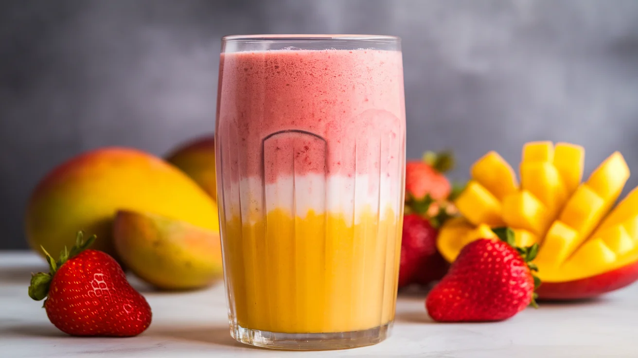 Refreshing Strawberry Mango Sunrise Smoothie for Weight Loss