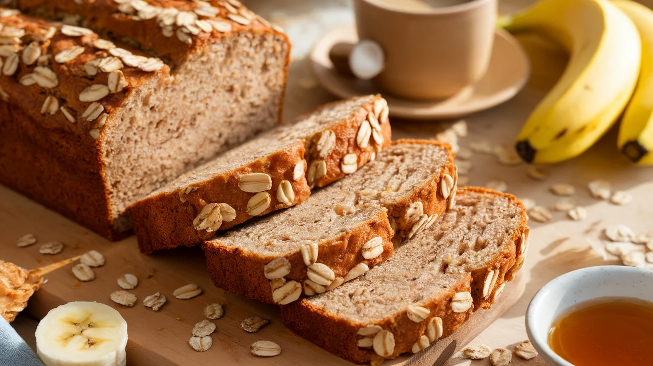Soft & Fluffy Banana Oat Protein Bread
