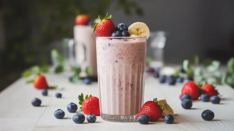 Mixed Berry Banana Oat Smoothie
