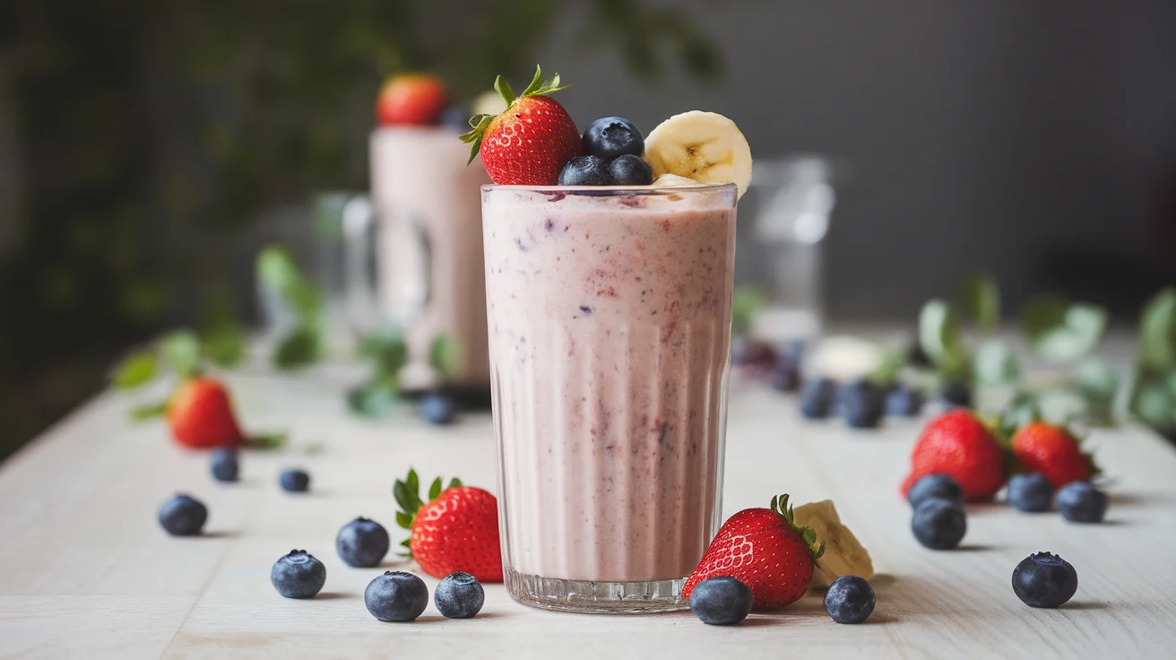 Mixed Berry Banana Oat Smoothie