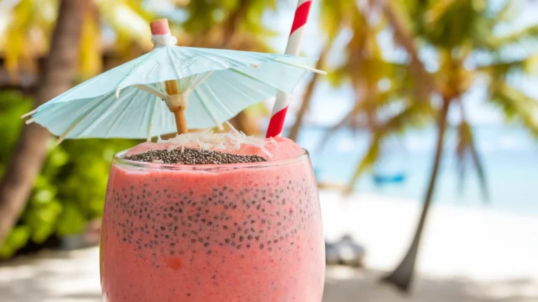 Strawberry Blueberry Banana Chia Smoothie