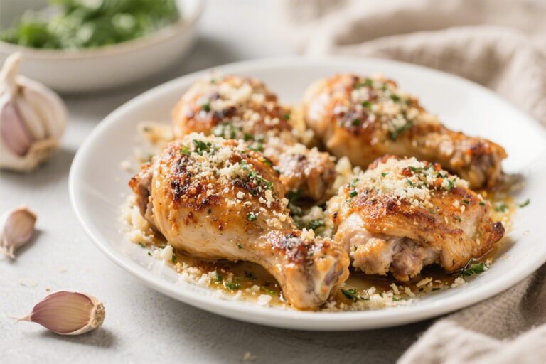 The Best Garlic Parmesan Chicken Thighs Oven Recipe for Busy Nights – Crispy, Juicy, and Ready Fast