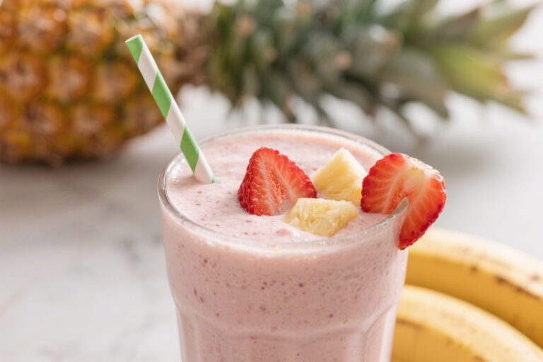 Creamy Strawberry Banana Pineapple Smoothie – Bright, Refreshing, and Satisfying