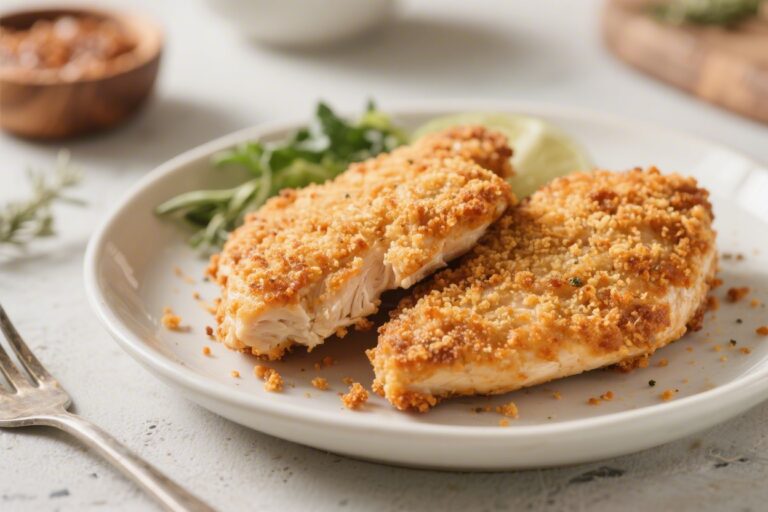 Crispy Breaded Chicken Breast in the Oven (No Frying!) – Golden, Juicy, and Easy