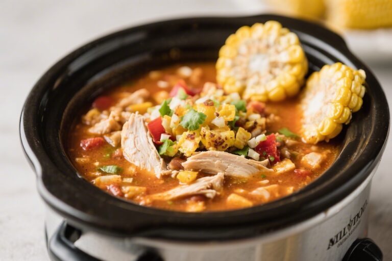 Slow Cooker Mexican Street Corn White Chicken Chili Soup – Cozy, Creamy, and Full of Flavor