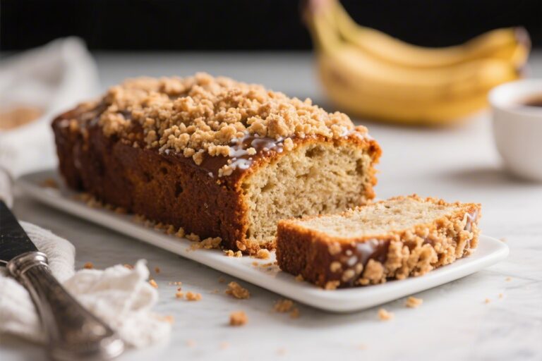 Coffee Cake Banana Bread With Sweet Crumb Topping – Cozy, Bakery-Style Comfort