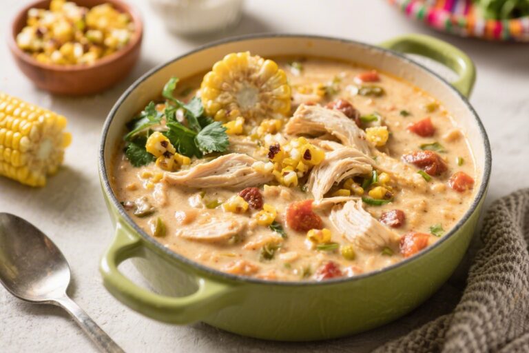 Mexican Street Corn White Chicken Chili (Creamy One-Pot Dinner) – Cozy, Comforting, and Easy