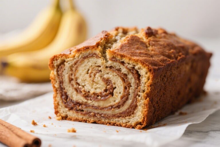 Cinnamon Swirl Banana Bread That Smells Amazing While Baking – A Cozy Kitchen Favorite