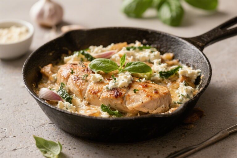 Garlic Italian Cream Cheese Chicken Skillet Recipe – Weeknight Comfort Made Easy